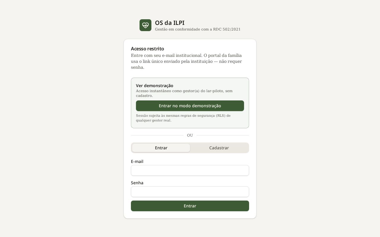 Preview do sistema ODdaILPI