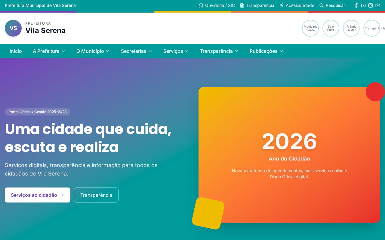 Preview do sistema Portal Pref